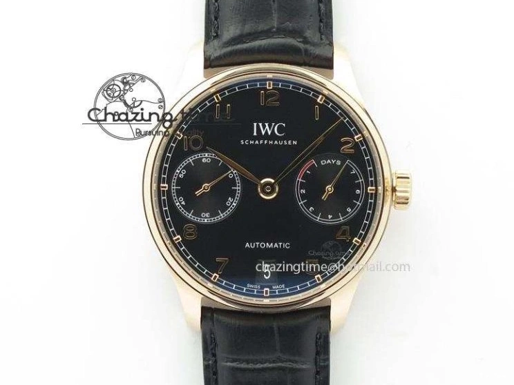 MIROTIME 0807 Portuguese Tourbillon Power Reserve Moonphase SS Black Dial On Black Leather Strap TechFriendly 7321